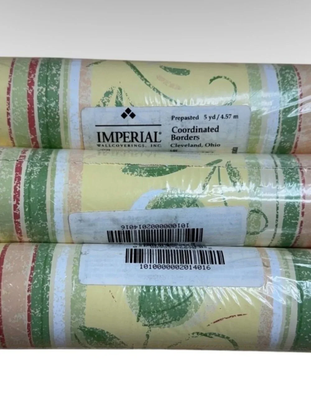 Imperial Vintage Wallpaper Border Vines Stencil Style Yellow 80s 90s 3 Rolls NEW